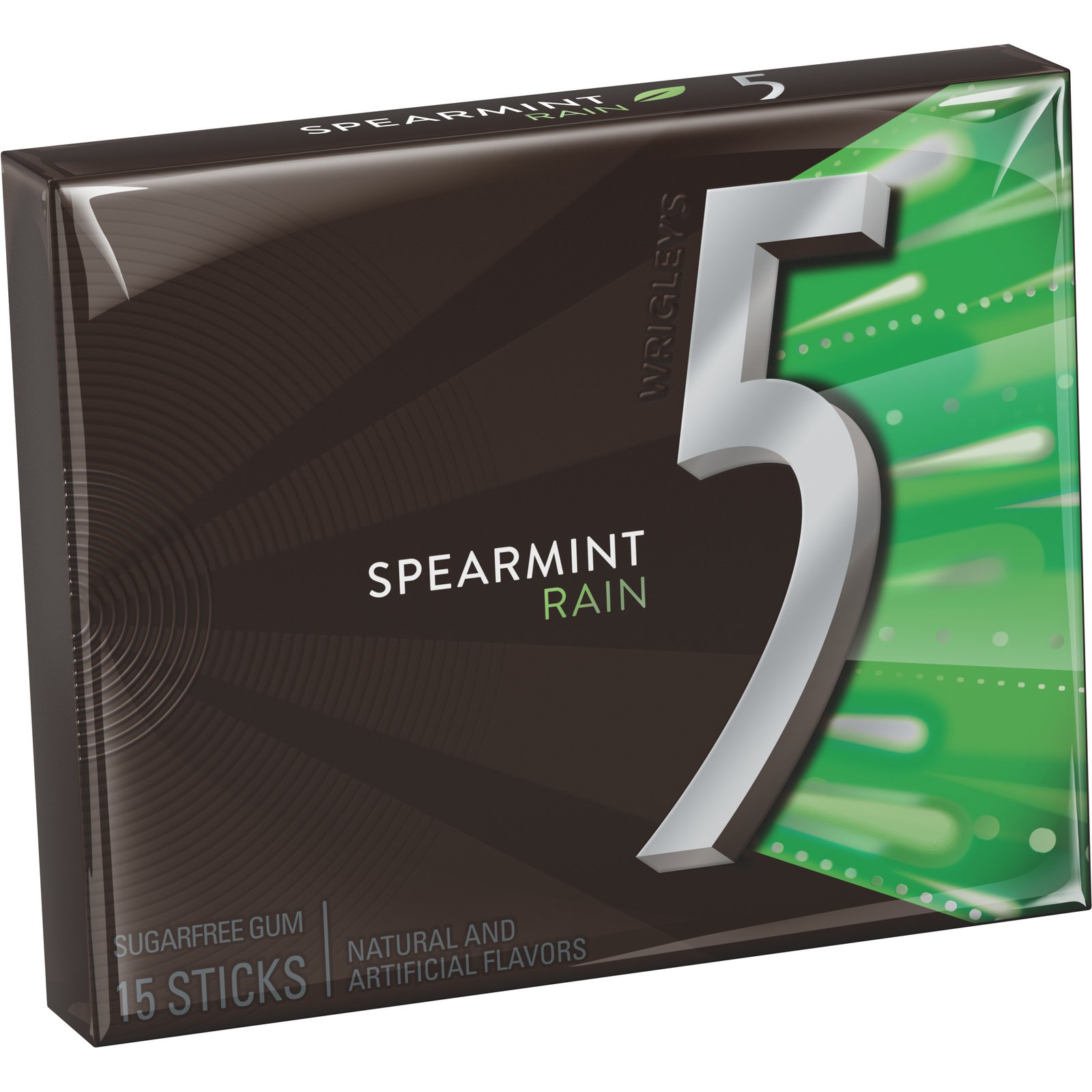 5 Gum Spearmint Rain Green 10/15PC – Elisa Wholsale