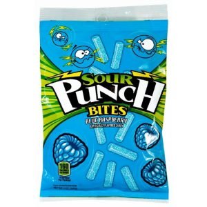 Sour Punch  Bites Blue Rasp. - 12/5OZ