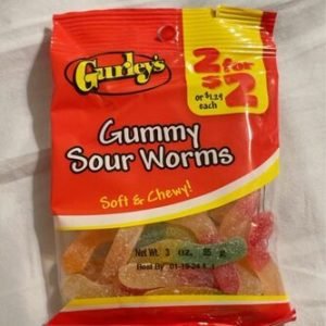 Gurley's 2/$2 Gummy Sour Worms - 12/2.75OZ