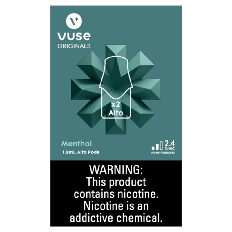 Vuse Alto Pods 2PK 2.4% Menthol – 5CT – Elisa Wholsale