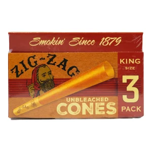 Zig-Zag Cones Unbleached King Size 24CT-3 Cones