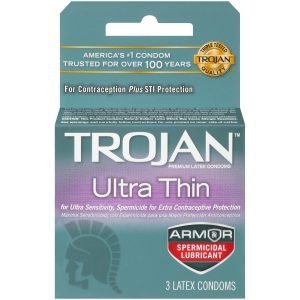 Trojan Gray Ultra Thin-sp.Lub 3pk - 6ct