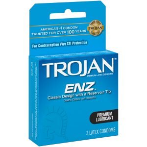 Trojan Lt Blue Enz Lub 3pk - 6ct