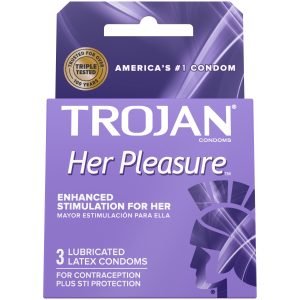 Trojan Her Pleasure Purple 3pk - 6ct