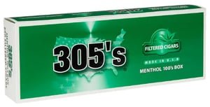 305's Menthol Box 100 Filter Cigars