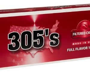 305's Full Flavor (Red) 100 Filter Cigars