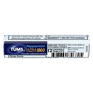Tums Ultra Peppermint 1000 12/1CT