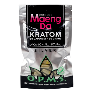 OPMS Kratom Silver 60 Capsules 36GM (Green Vein)