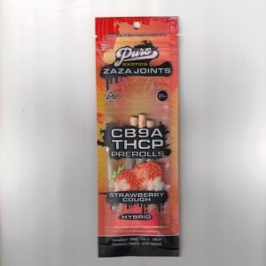 Puro Exotics ZAZA Joints CB9A Prerolls Strawberry Cough HYBRID 10CT