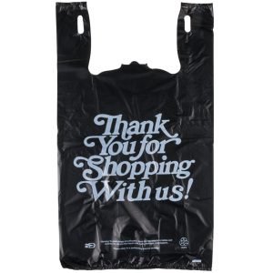 Thank You HDPE Bags 1/10 Extra Heavy Duty (BLACK)