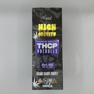High Gravity THCP Grand Daddy Purple Indica Pre-rolls 2x1.5G 10CT