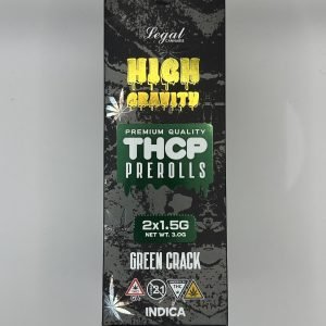 High Gravity THCP Green Crack Indica Pre-rolls 2x1.5G 10CT