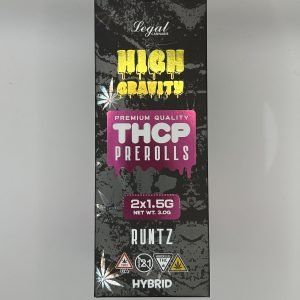 High Gravity THCP Runtz Hybrid Pre-rolls 2x1.5G 10CT