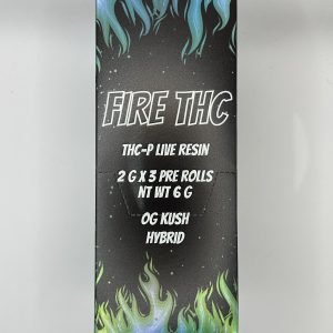 FIRE THC-P OG Kush Indica 2G 3 Pre-Rolls 10CT